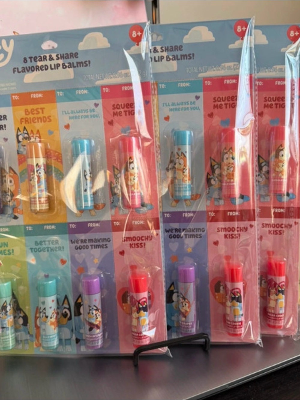 Bluey lip Balms 3 packs of 8 all new with tags